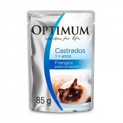 OPTIMUM SACHE GATO ADULTO CASTRADOS FRANGO 85G