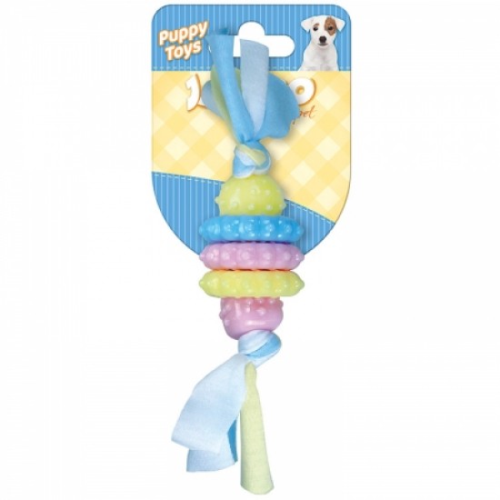 BRINQUEDO BORRACHA MORDEDOR BABY ROPE MIX 1 
